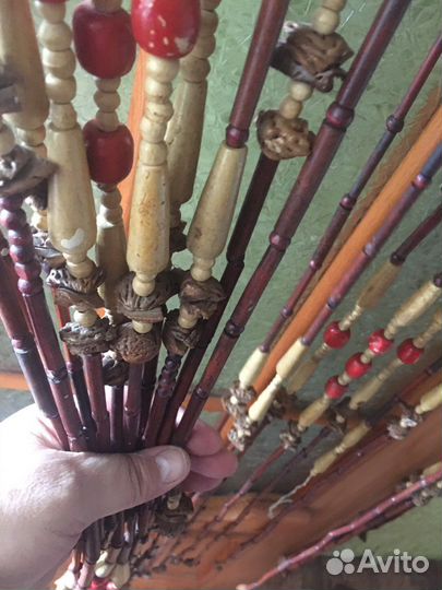 Декоративная, деревянная штора