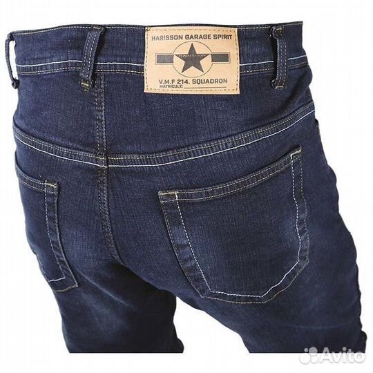 Harisson clyde Custom Casual Motorcycle Jeans Blue