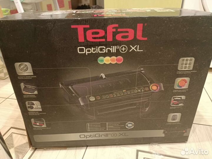 Гриль tefal optigrill xl GC722D34