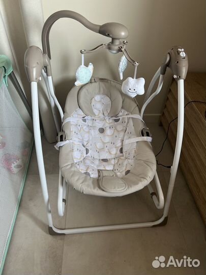 Электрокачели шезлонг 2 в 1 indigo fresh