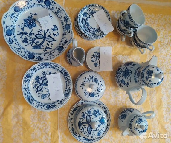 Сервиз гдр Kahla Синий лук купить в Санкт-Петербурге | Хобби и отдых ...