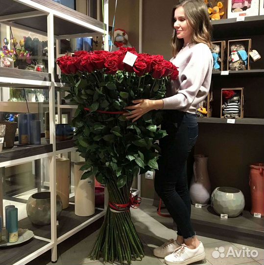 Высокие Розы Гиганты Доставка Круглосуточно