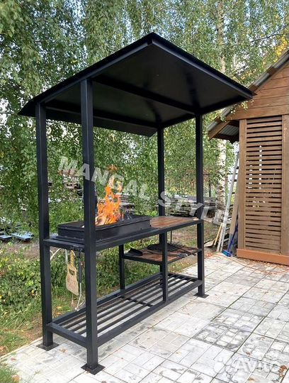 Мангал с крышей