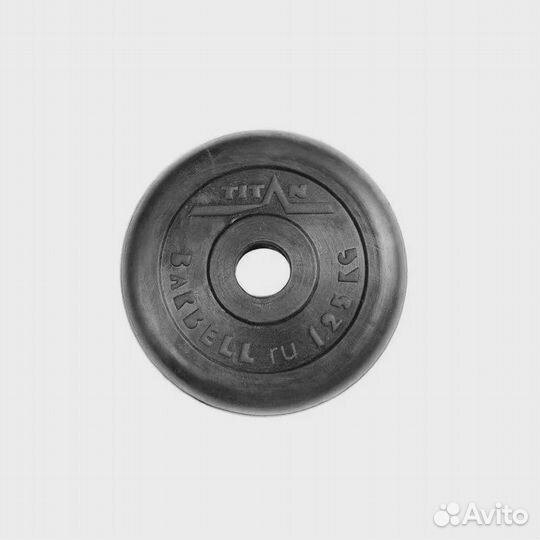 Диск обрезининый для штанги d-26 мм, 1,25 кг, 1608