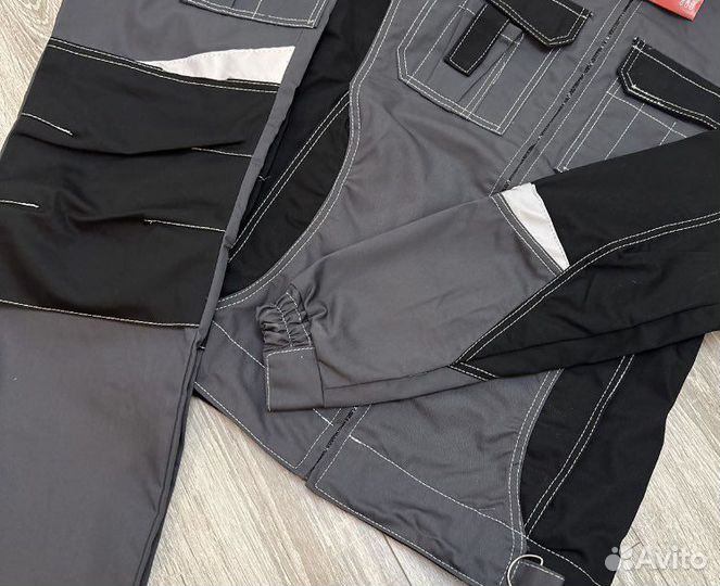 Мега серый рабочий костюм с брюками.Форма