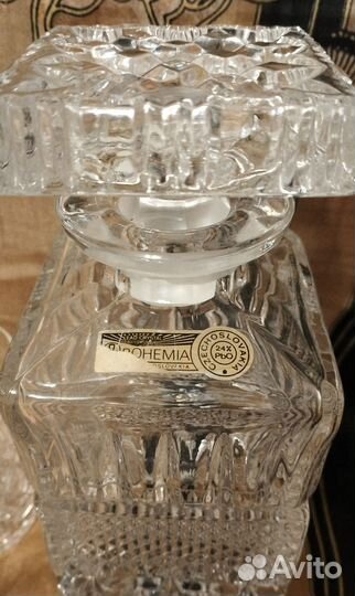 Хрустальный набор: штоф и бокалы для коньяка или в