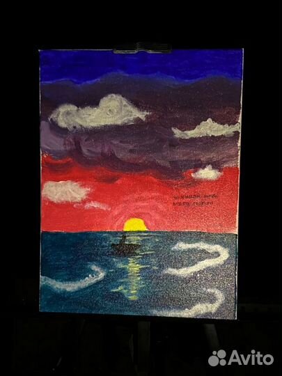 Картина акрилом на холсте