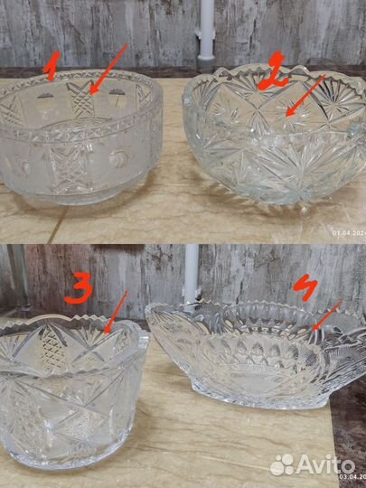 Хрусталь, цветное стекло времён СССР