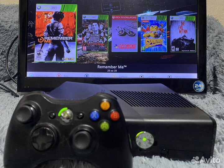 Xbox 360 Slim Прошит +40 лучших игр на приставке