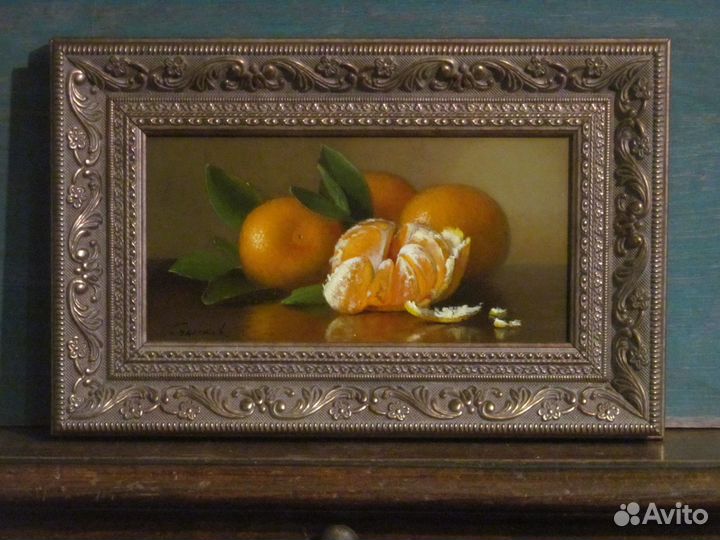 Натюрморт с мандаринами Живопись маслом люкс