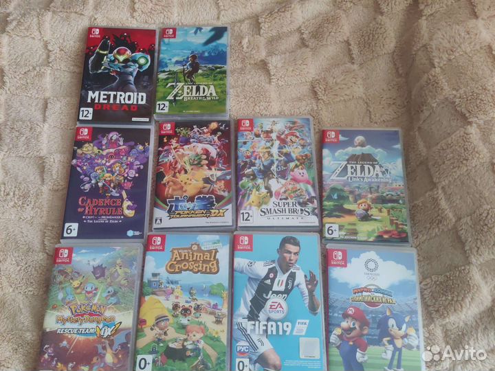 Игры на Nintendo switch, картриджы