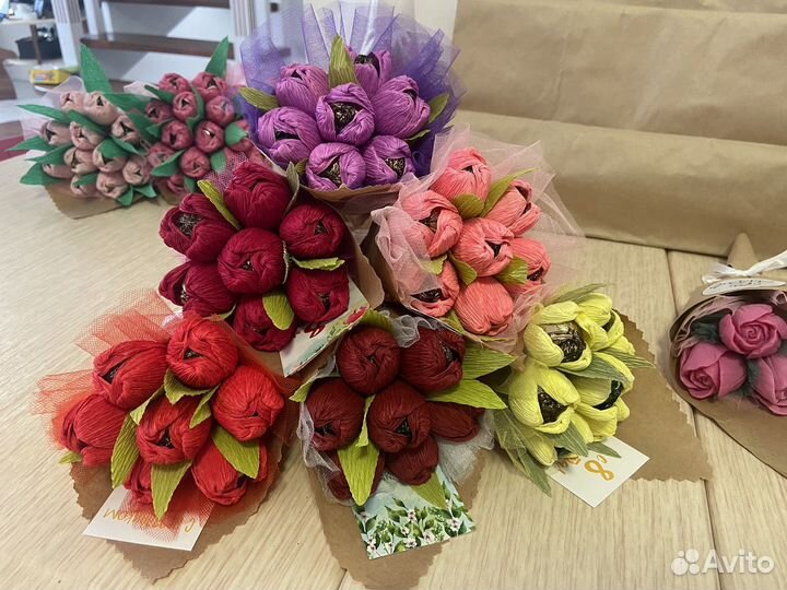 Сладкий букет из конфет