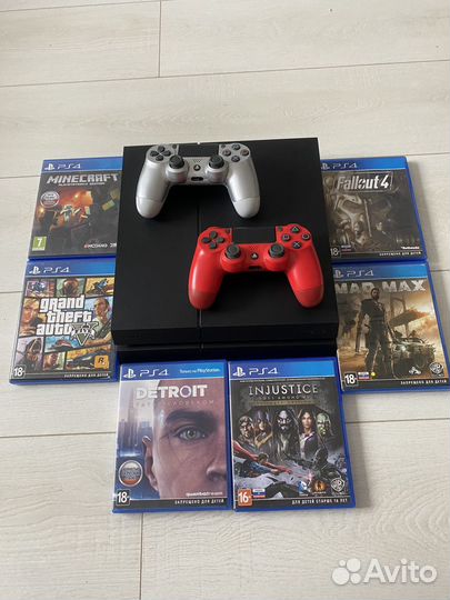 Sony PS4 Матовая / Геймпады / Много игр