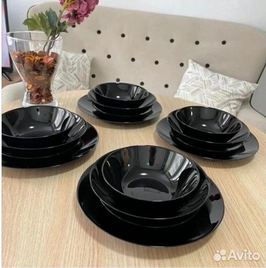 Набор посуды новый 18 прLuminarc pampille black
