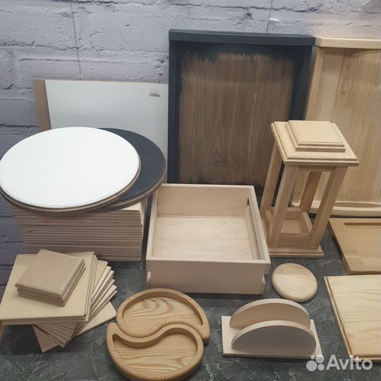 Деревянные заготовки, подносы, менажницы, борды