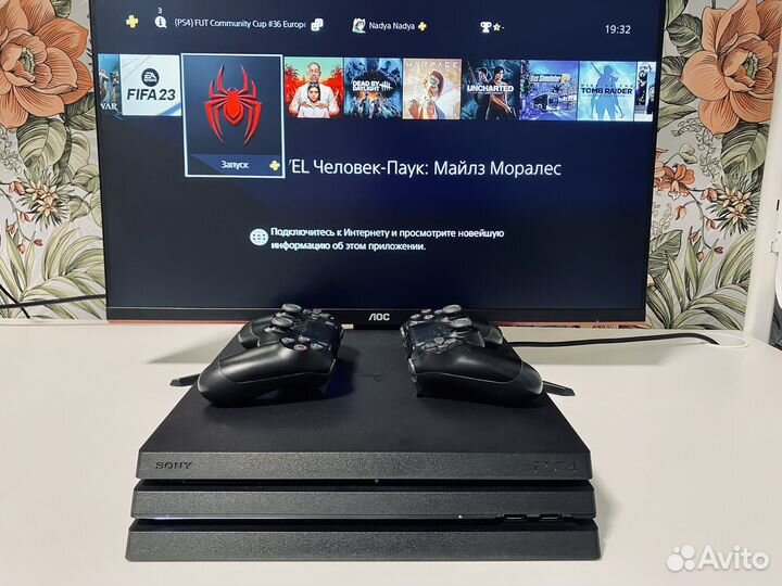 PS4 Pro 2Tb / 500 игр / 2 геймпада / FIFA 23