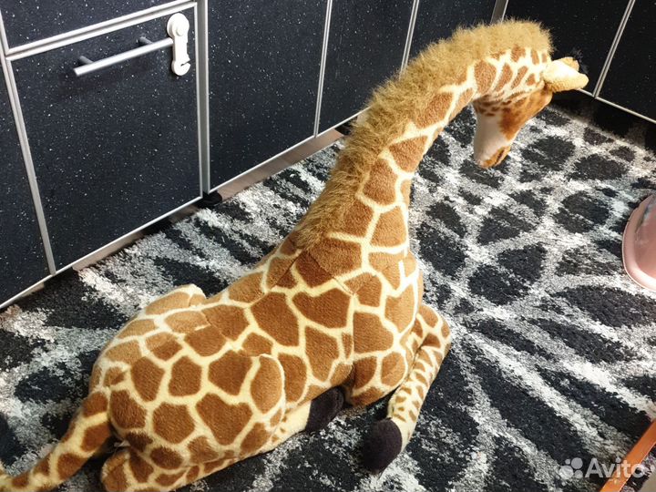 Детская лошадка - качалка, мягкий жираф