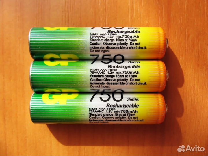 Аккумуляторы AAA GP 750 мАч