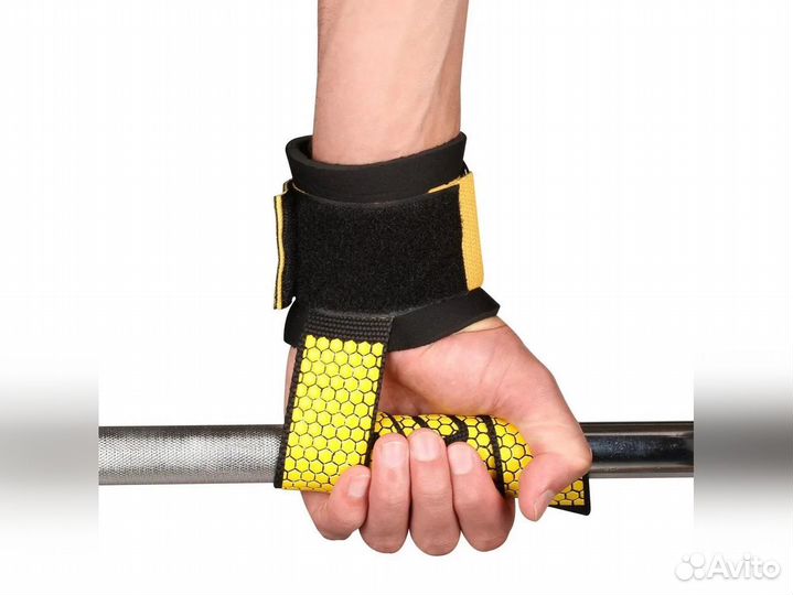 Напульсники с антискользящей лямкой для тяги