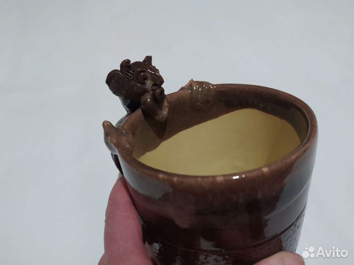 Горшок керамический Кружка с чёртиком