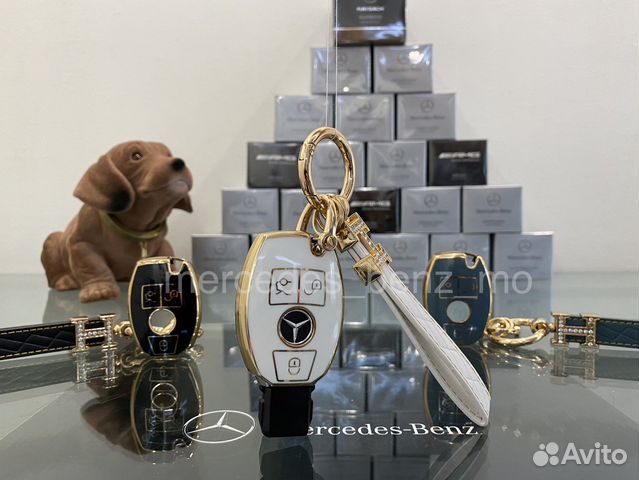 Чехол для ключа Мерседес Бенц с ремешком