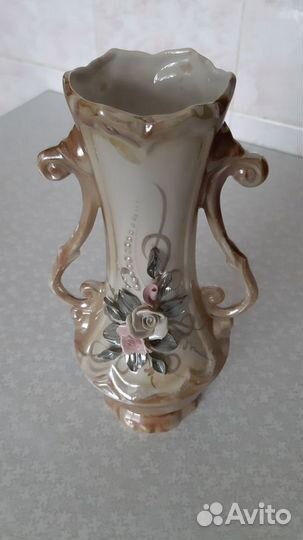 Вазочка керамика глазурь, объёмный декор. Новая