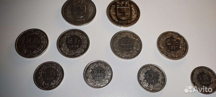 Франки Швейцария монеты