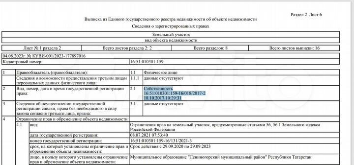 Участок 5,5 сот. (ИЖС)