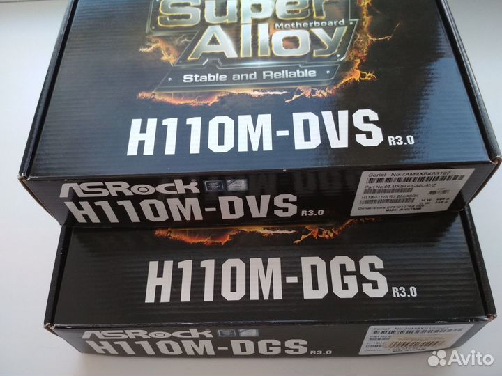 Новые ASRock H110M-DVS + CPU Intel Pentium G4560