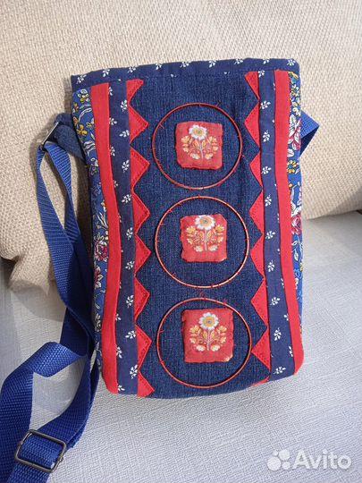 Сумочка джинсовая лоскутная