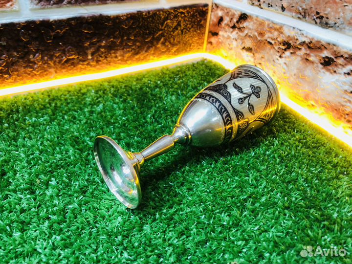 Z.8157 рюмки серебро 875 кубачи (70гр х2)