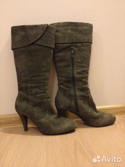 Сапоги замшевые ecco б/у