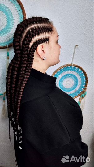 Афрокосы, косы с канекалоном