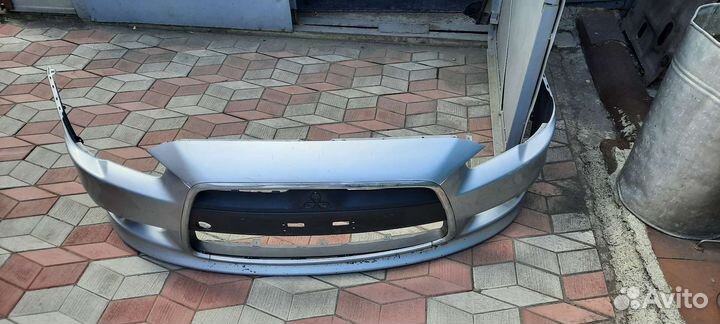 Бампер mitsubishi lancer 10 передний рестайл