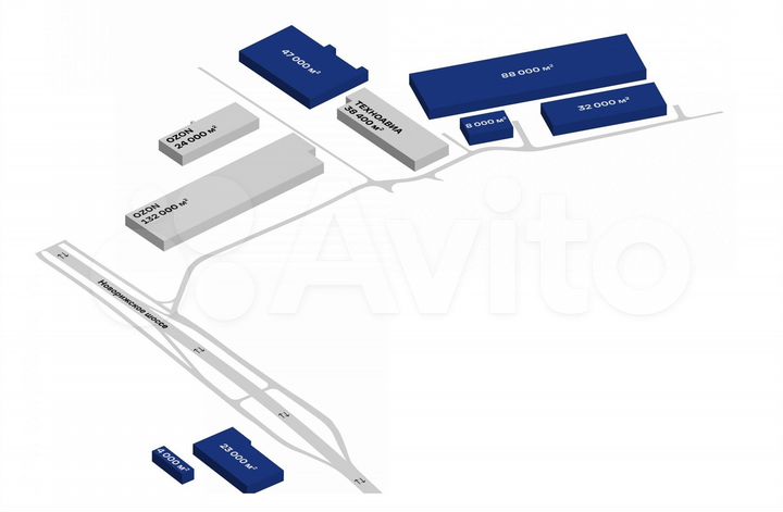 Аренда склада класса А, 50000 м²