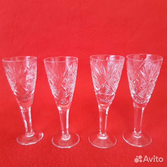 Хрусталь фужеры, бокалы, стопки