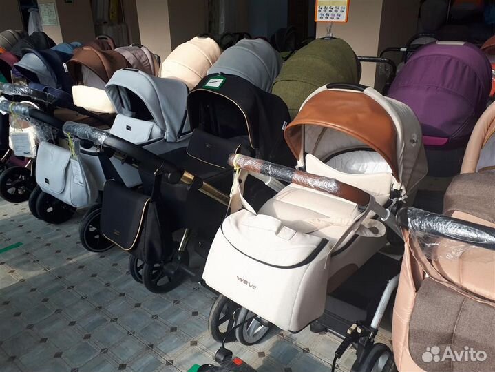 Коляски с рождения, 2в1, 3в1, трансформеры. Новые