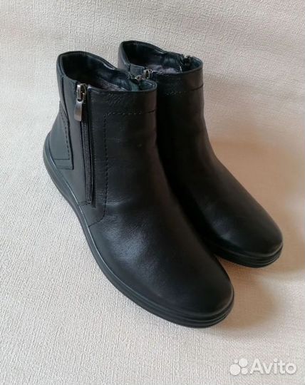 Новые Кожаные Мужские Полусапоги Ботинки Зима 45