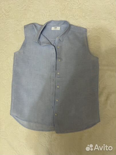 Льняная рубашка женская Uniqlo