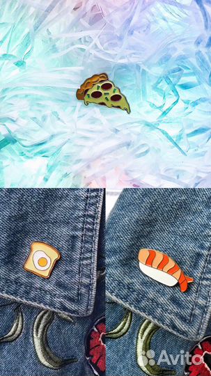 Пакет металлических пинов, значков