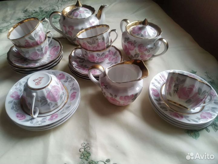 Чайный сервиз тонкий фарфор Вербилки