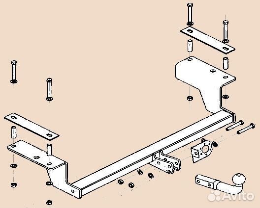 Фаркоп Oris Chevrolet Cobalt и Ravon R4