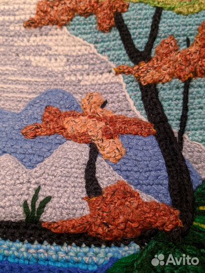 Вязаные картины панно