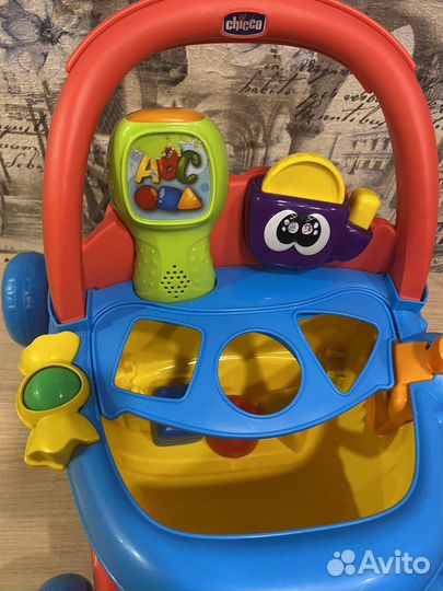 Каталка chicco говорящая тележка для покупок