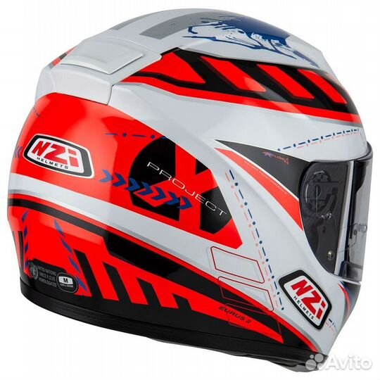 NZI Eurus 2 Duo Full Face Helmet Glossy Project Wh