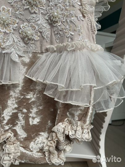 Праздничный ромпер на девочку (1 годик)