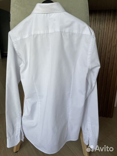 Детская белая рубашка для мальчика 158