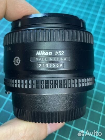 Объектив nikon af nikkor 50mm 1:1.8 D