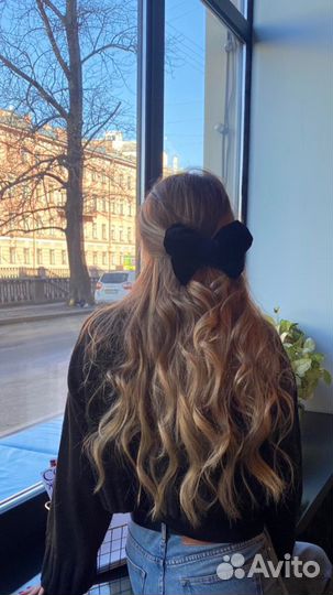 Волосы натуральные на заколках одним срезом
