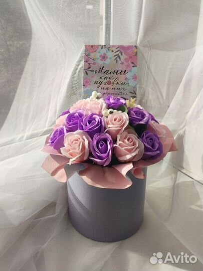 Букет из мыльных роз